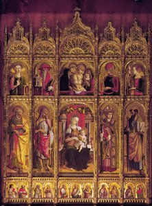 Retable de Saint Emidio, polyptyque : La Pietà et la Vierge à l